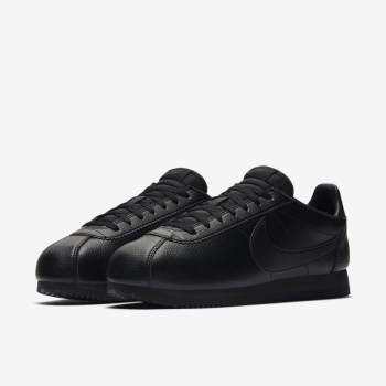 Nike Classic Cortez - Férfi Utcai Cipő - Fekete/Sötét Szürke/Fekete